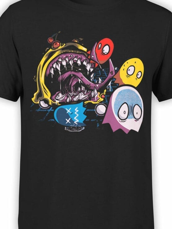 1115 Pac Man T Shirt Monster Front Color