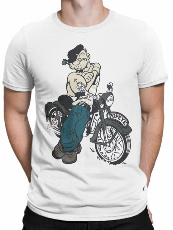 1142 Popeye T Shirt Bike Front Man