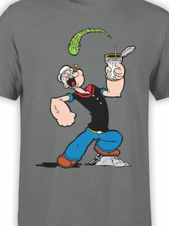 1148 Popeye T Shirt Spinach Front Color