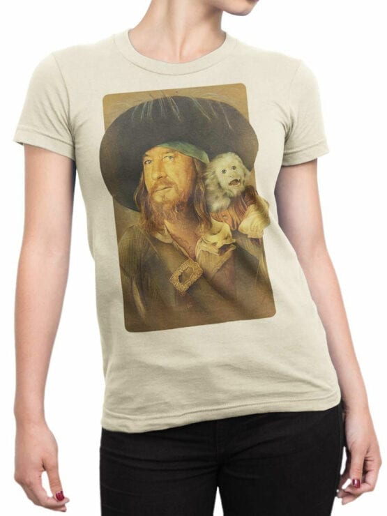 1151 Pirates of the Caribbean T Shirt Hector Barbossa Front Woman