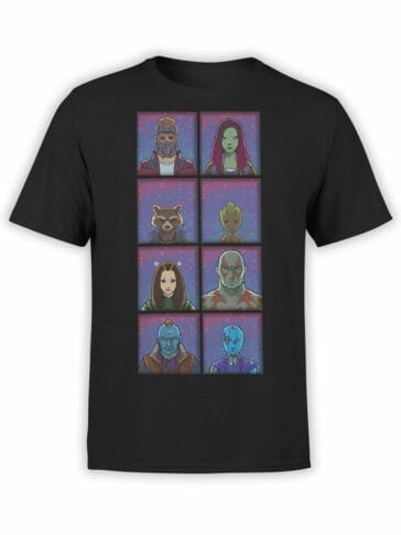 1171 Guardians of the Galaxy T Shirt Characters Front