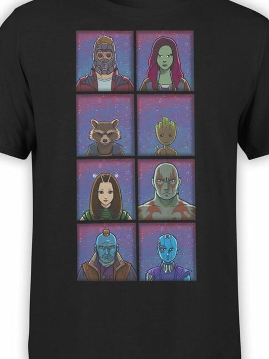 1171 Guardians of the Galaxy T Shirt Characters Front Color