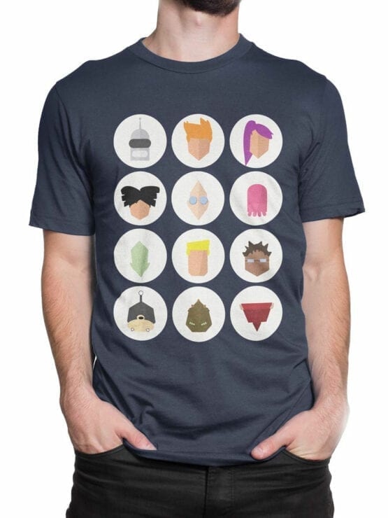 1185 Futurama T Shirt Characters Ico Front Man 2