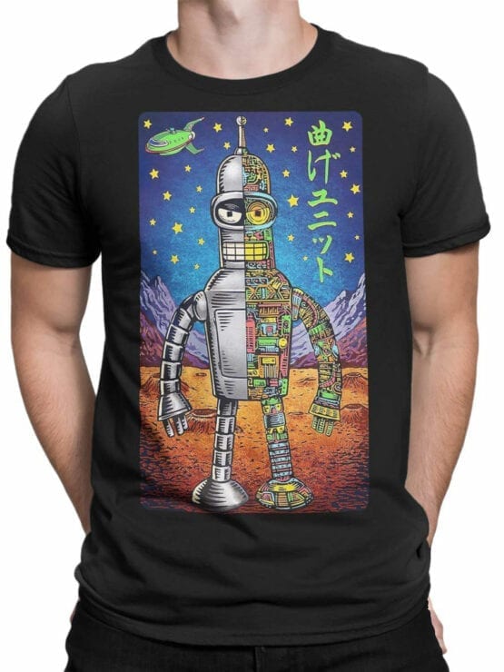 1190 Futurama T Shirt Bender Art Front Man