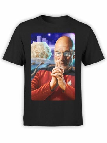 1191 Star Trek T Shirt Jean Luc Picard Front