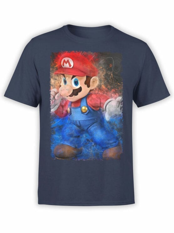 1203 Super Mario T Shirt Draft Front
