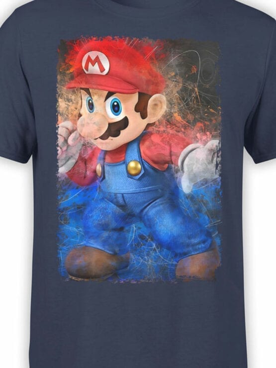 1203 Super Mario T Shirt Draft Front Color