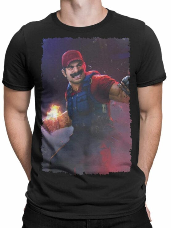 1209 Super Mario T Shirt Rage Front Man