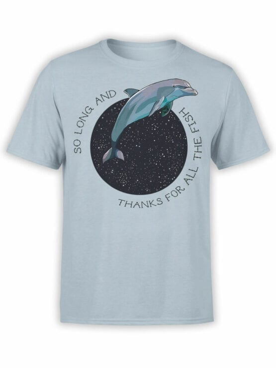 1215 The Hitchhikers Guide to the Galaxy T Shirt Dolphin Front