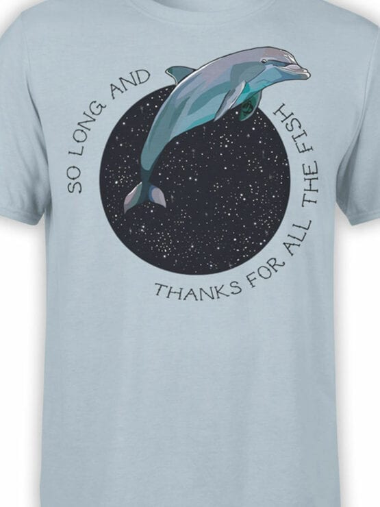 1215 The Hitchhikers Guide to the Galaxy T Shirt Dolphin Front Color