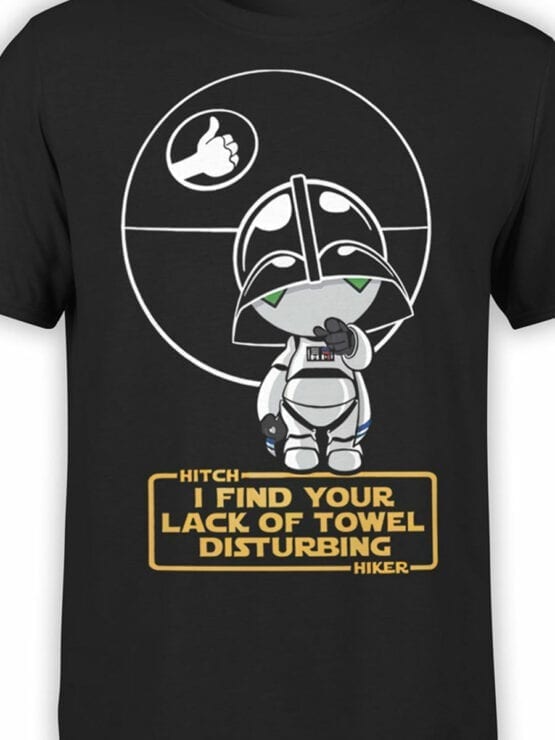 1217 The Hitchhikers Guide to the Galaxy T Shirt Darth Marvin Front Color