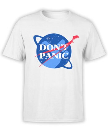 1219 The Hitchhikers Guide to the Galaxy T Shirt NASA Front