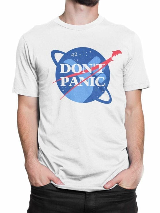 1219 The Hitchhikers Guide to the Galaxy T Shirt NASA Front Man 2