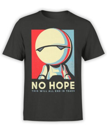 1220 The Hitchhikers Guide to the Galaxy T Shirt No Hope No Hope Front
