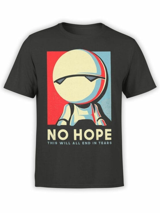 1220 The Hitchhikers Guide to the Galaxy T Shirt No Hope No Hope Front
