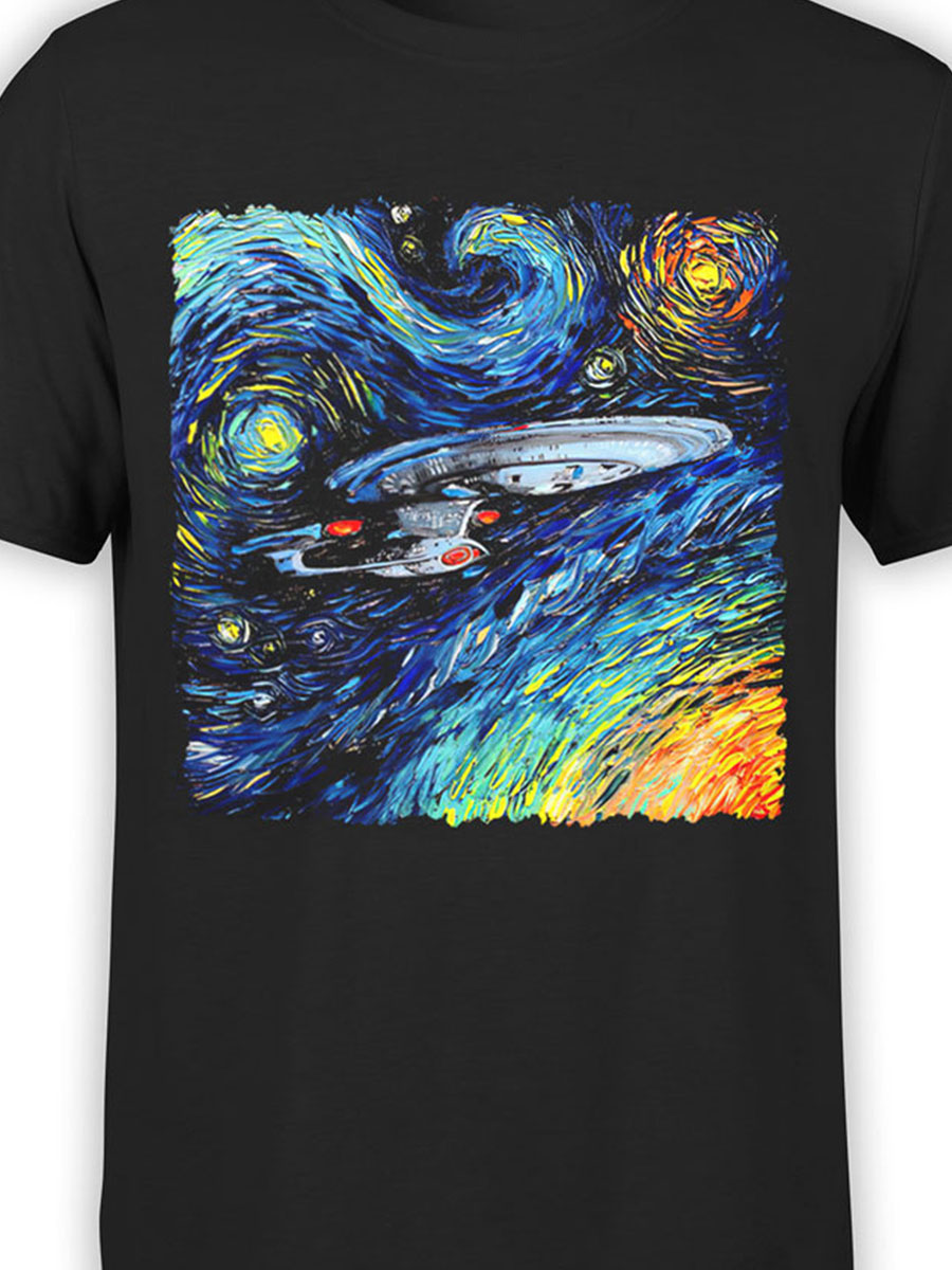 flicker Tilslutte Ledsager ⭐ Star Trek T-Shirt | Van-Gogh Enterprise | Movie Shirts