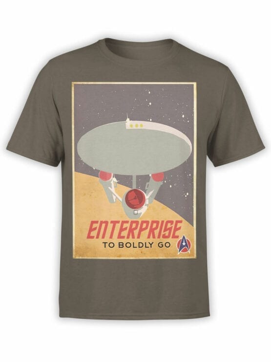 41197 Star Trek T Shirt Retro Enterprise Front