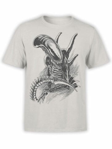 1230 Alien T Shirt Drawing Front