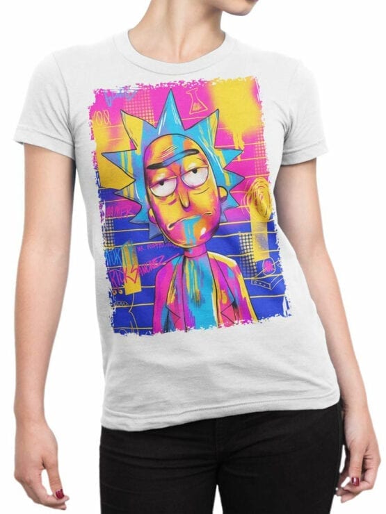 1231 Rick and Morty T Shirt Colored Front Woman