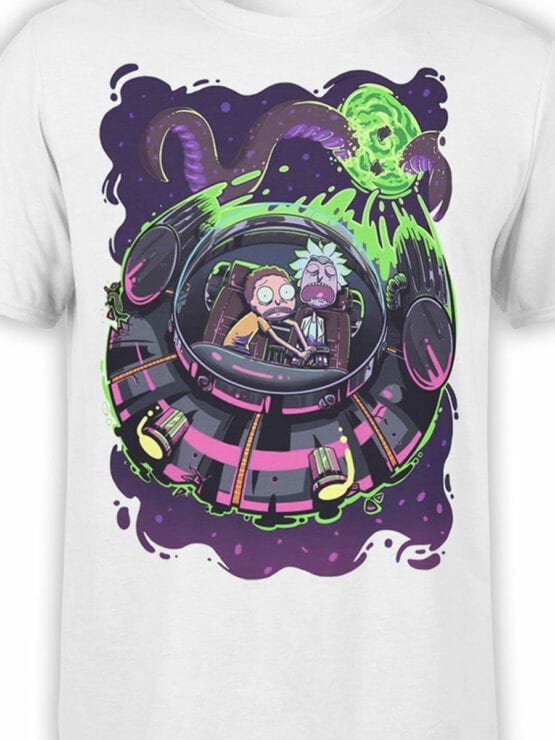 1232 Rick and Morty T Shirt Sleep Front Color