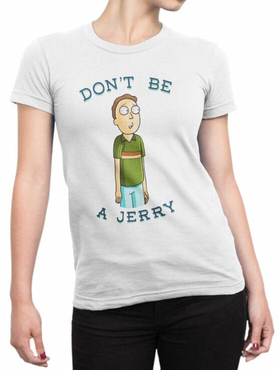 1237 Rick and Morty T Shirt Jerry Front Woman