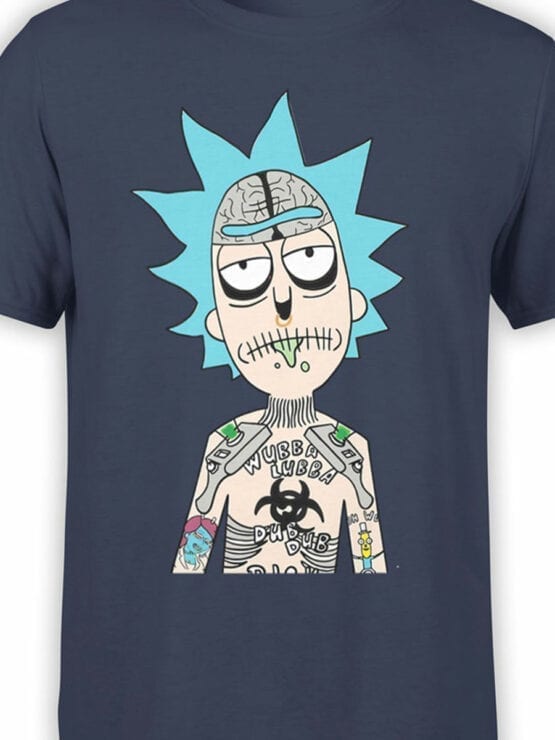 1241 Rick and Morty T Shirt Tatoo Front Color