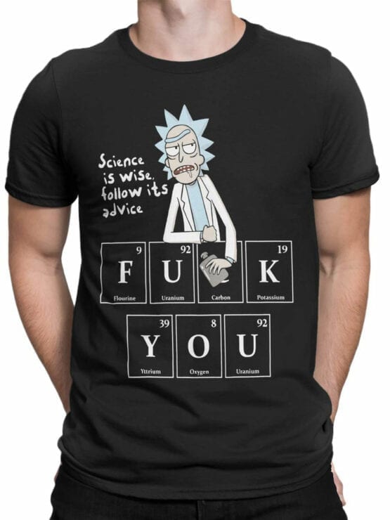 1243 Rick and Morty T Shirt FckYou Front Man