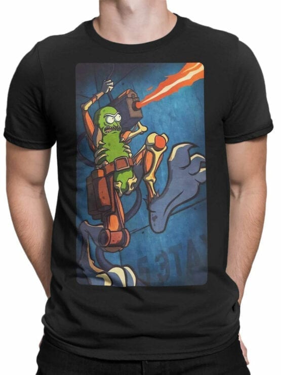 1246 Rick and Morty T Shirt Cool Pickle Front Man