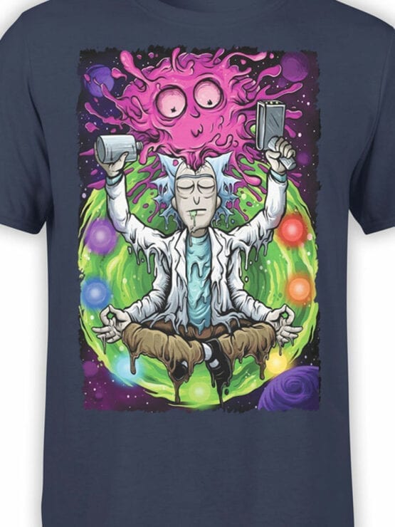 1248 Rick and Morty T Shirt Meditation Front Color