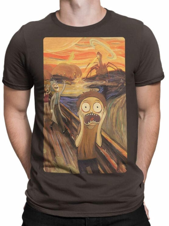 1249 Rick and Morty T Shirt Fear Front Man