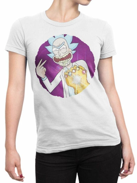 1250 Rick and Morty T Shirt Thanos Front Woman