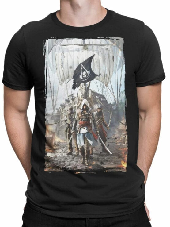 1254 Assassin’s Creed T Shirt Pirates Front Man