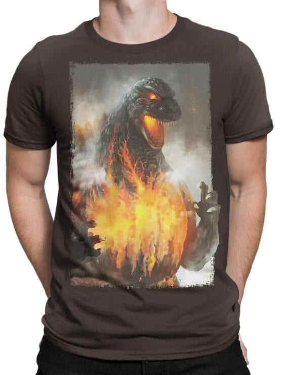 1269 Godzilla T Shirt Fire Front Man