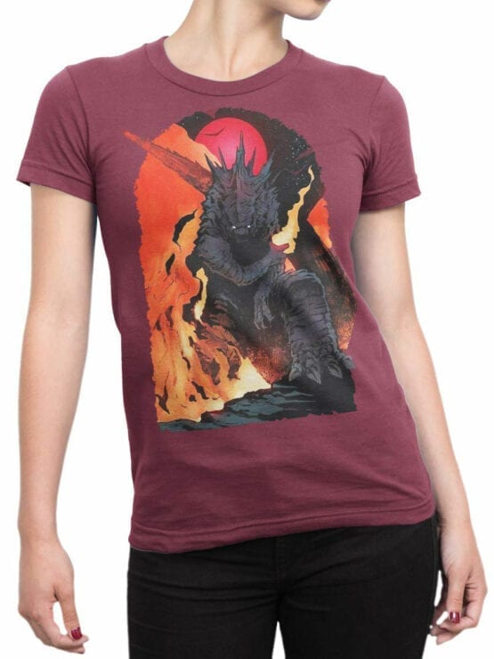 1270 Godzilla T Shirt Destruction Front Woman