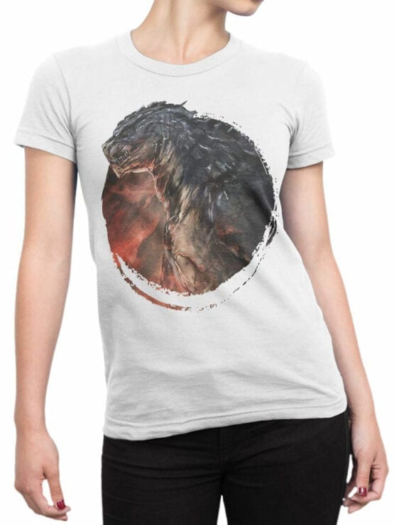 1271 Godzilla T Shirt Power Front Woman
