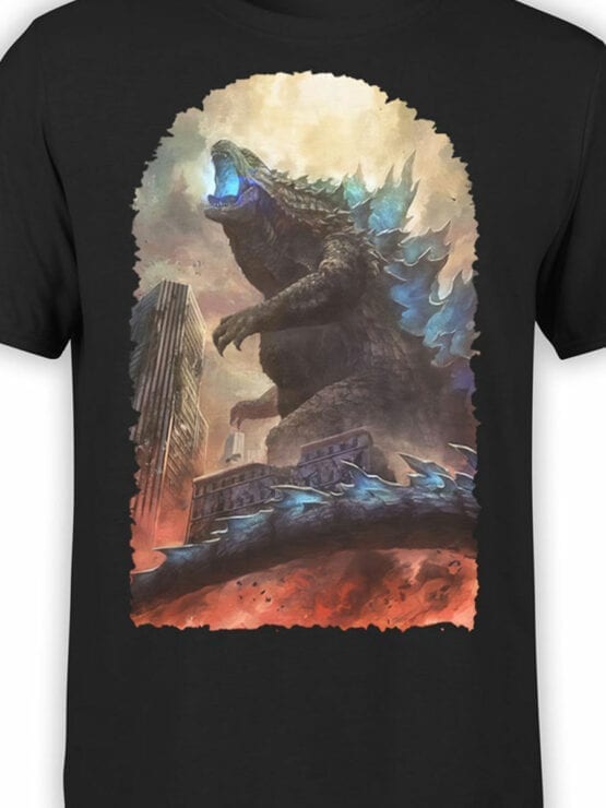 1272 Godzilla T Shirt City Front Color