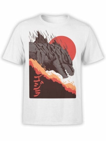 1273 Godzilla T Shirt Sunset Front