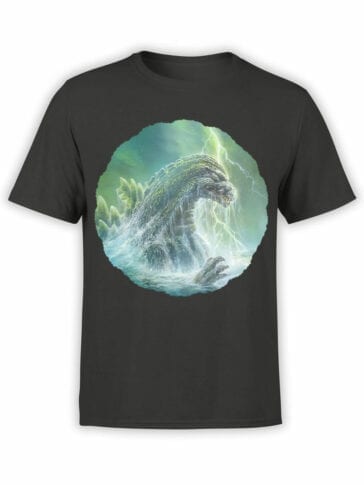 1276 Godzilla T Shirt Sea Front