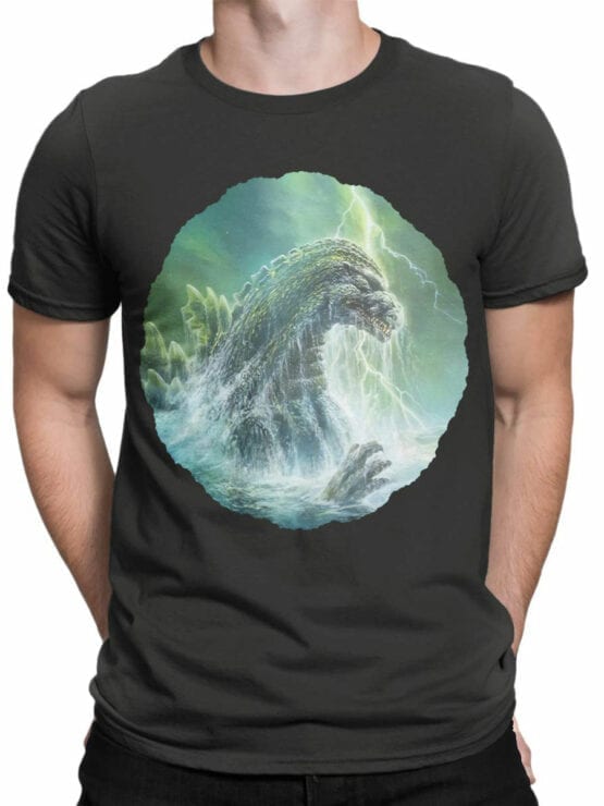 1276 Godzilla T Shirt Sea Front Man