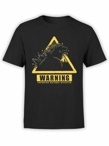 1281 Godzilla T Shirt Warning Front