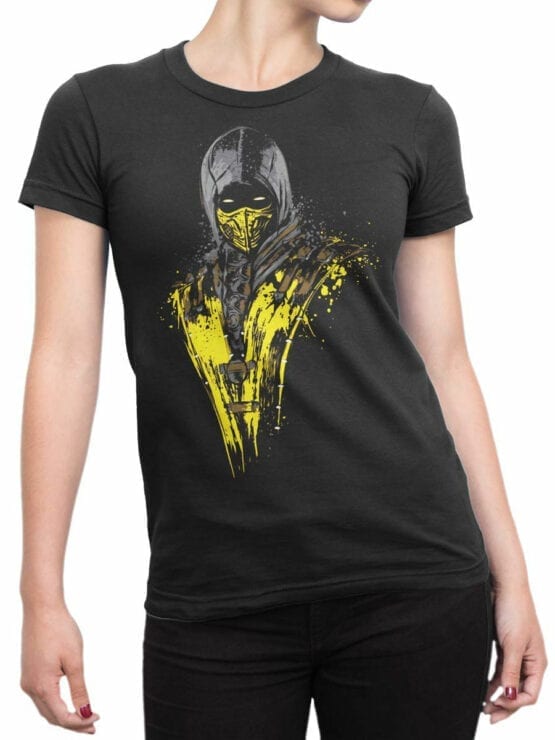 1288 Mortal Kombat T Shirt Shadow Front Woman