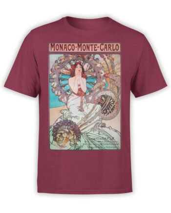 1324 Alphonse Mucha T Shirt Monaco Monte Carlo Front
