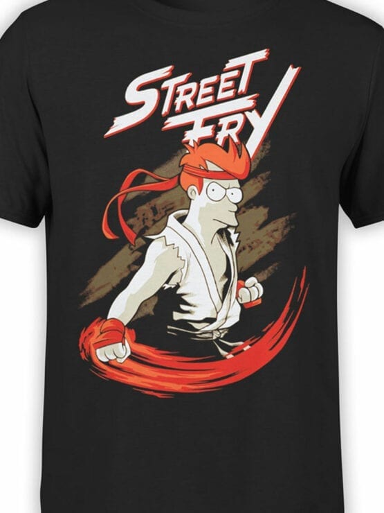 1335 Futurama T Shirt Street Fry Front Color
