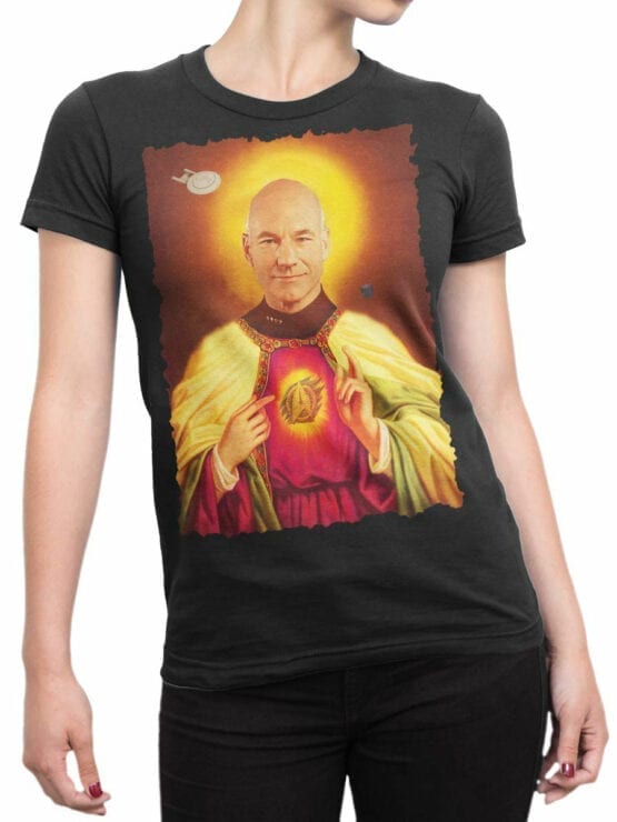 1352 Star Trek T Shirt st. Picard Front Woman