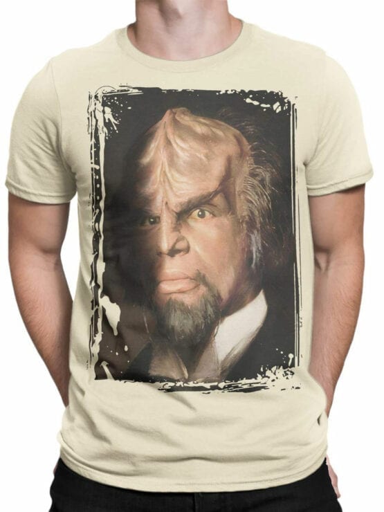 1357 Star Trek T Shirt Worf Portrait Front Man