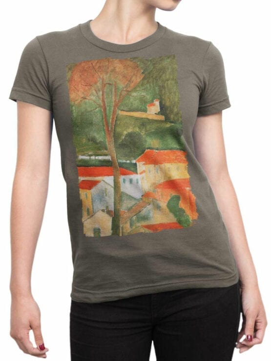 1364 Amedeo Modigliani T Shirt Landscape Front Woman