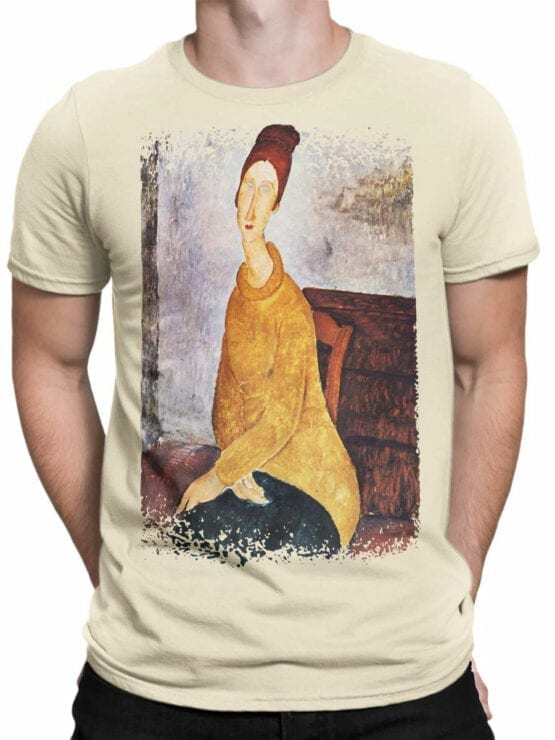 1369 Amedeo Modigliani T Shirt Portrait de Jeanne Hebuterne Front Man