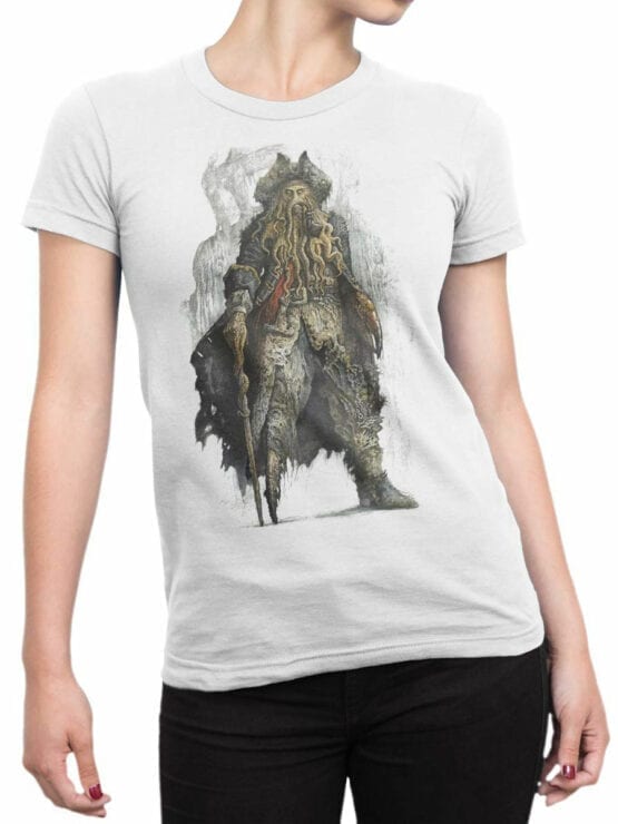 1374 Pirates of the Caribbean T Shirt Davy Jones Front Woman