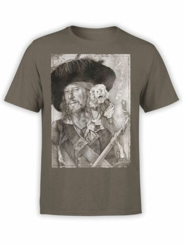 1375 Pirates of the Caribbean T Shirt Barbossa Front