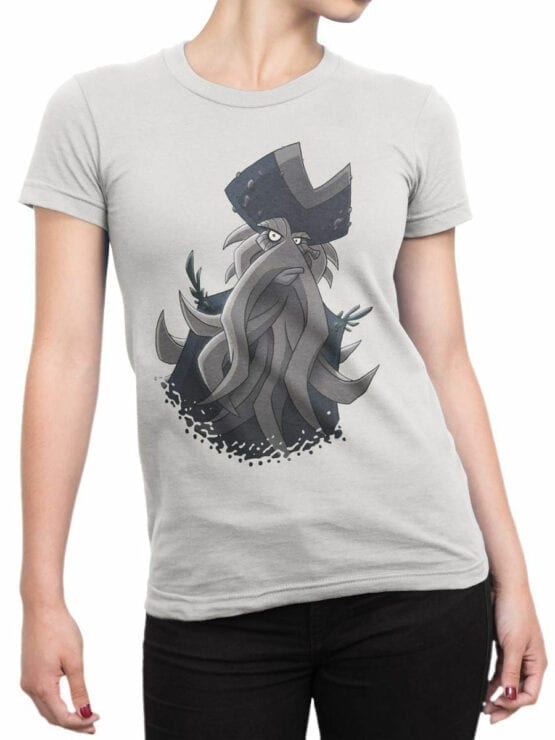 1376 Pirates of the Caribbean T Shirt Cute Davy Jones Front Woman